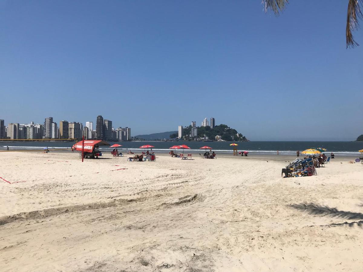 Kit Pe Na Areia - Praia Do Gonzaguinha - Sao Vicente - Wi-Fi E Est Conveniado Eksteriør billede